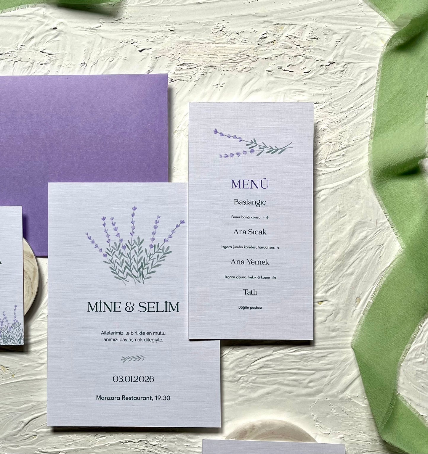 Lavender Davetiye Seti