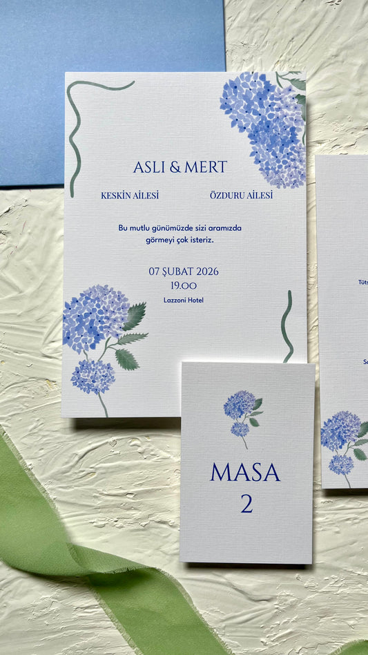 Hydrangea Davetiye Seti