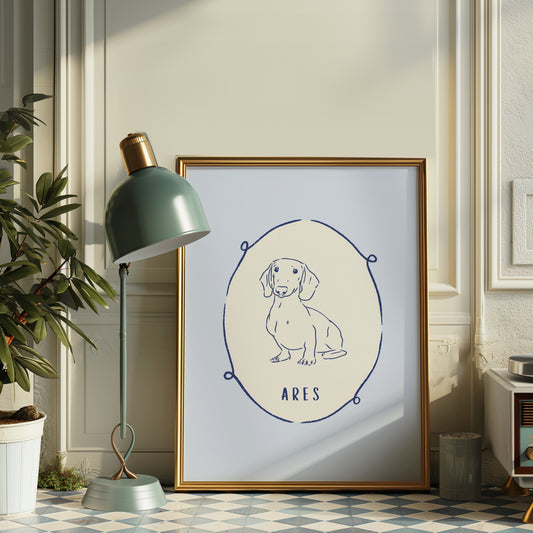 Minimal Çizgisel Evcil Hayvan Posteri 1