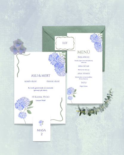 Hydrangea Davetiye Seti