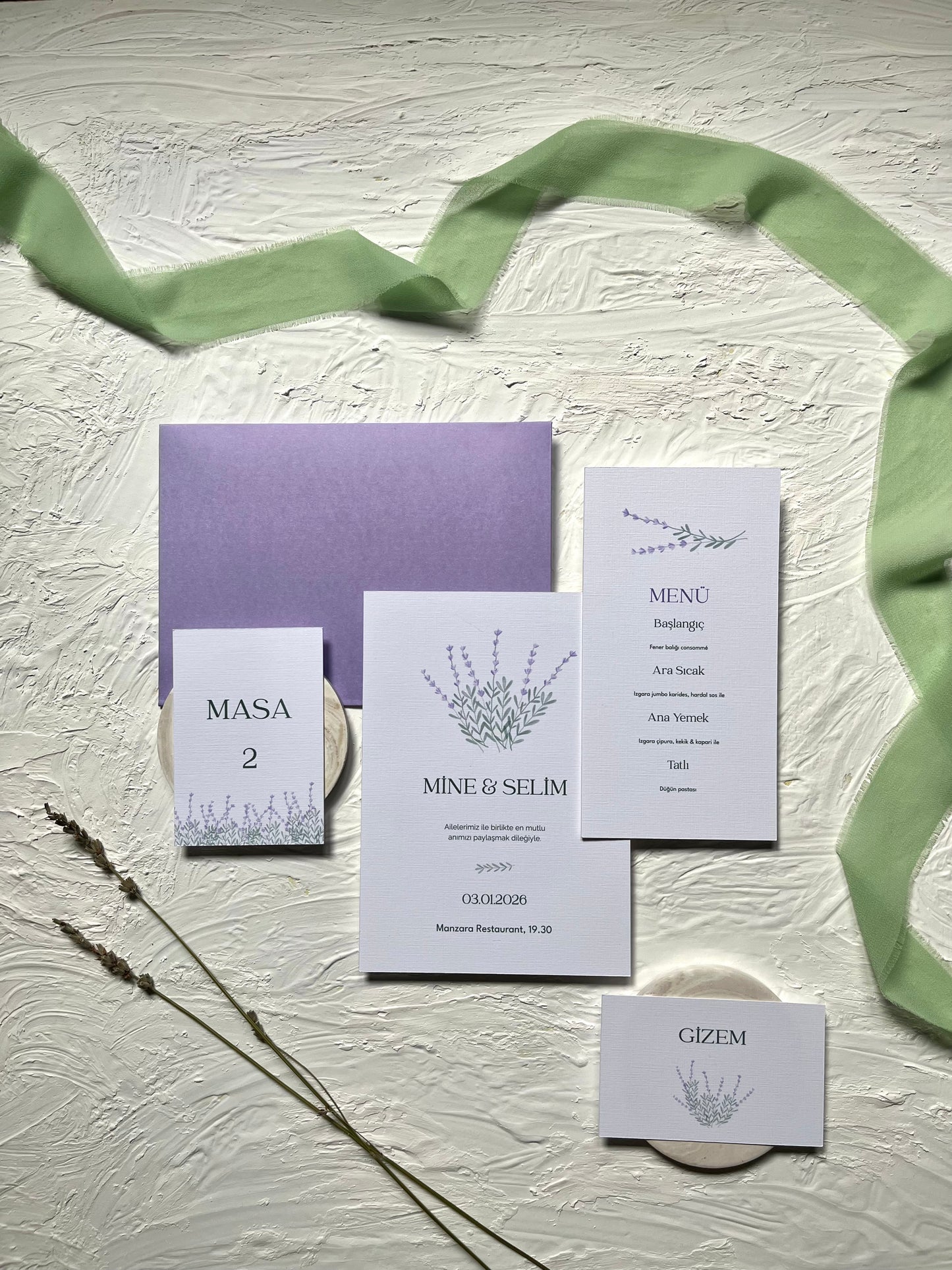 Lavender Davetiye Seti