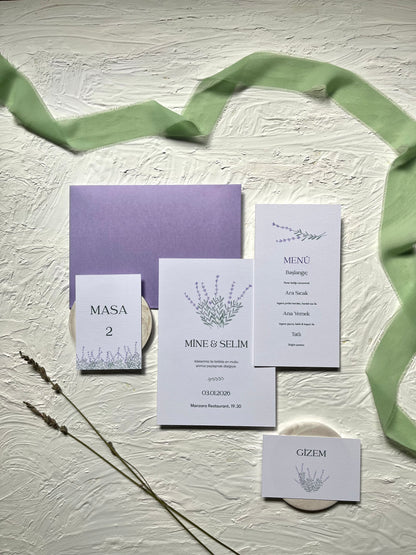 Lavender Davetiye Seti