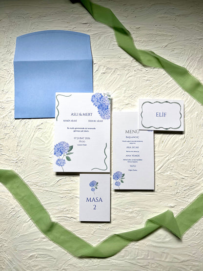 Hydrangea Davetiye Seti