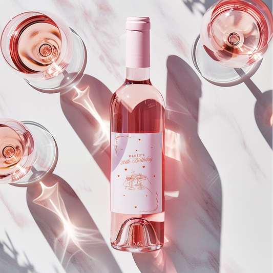 Kişiye Özel Romantik Konsept İçecek Etiketi