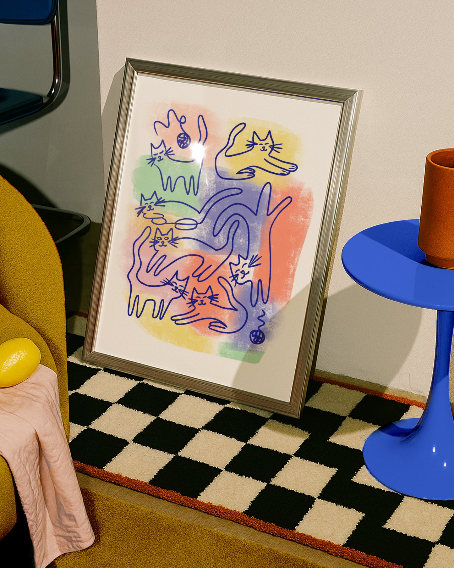 Happy Cat Crowd Poster